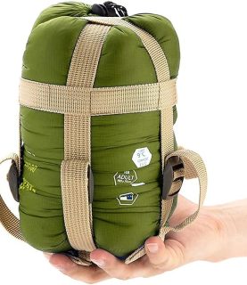 ECOOPRO Warm Weather Sleeping Bag - Portable, Waterproof, Compact Lightweight, Comfort with Compression Sack - Great for Outdoor Camping, Backpacking & Hiking-83 L x 30" W Fits Adults