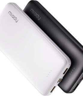 Miady 2-Pack 10000mAh Dual USB Portable Charger, USB-C Fast Charging Power Bank, Backup Charger for iPhone 15/14/13, Galaxy S23/22, Pixel and etc